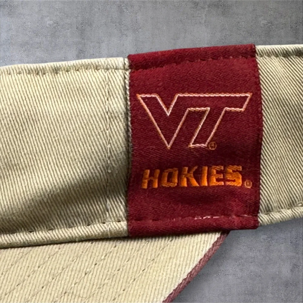 Starter Virginia Tech Hokies Visor Tan Embroidered Logo Adjustable Hat Licensed